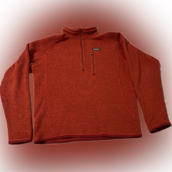 Patagonia Better Sweater Men’s L Pimento Red 1/4 Zip Fleece Pullover Jacket EUC - Picture 6 of 7